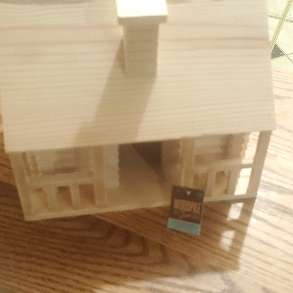 Woodpile Log Cabin Style Wooden Birdhouse Bird wood 0321